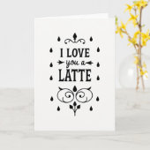 I Love You A Latte Kaart (Gele Bloem)