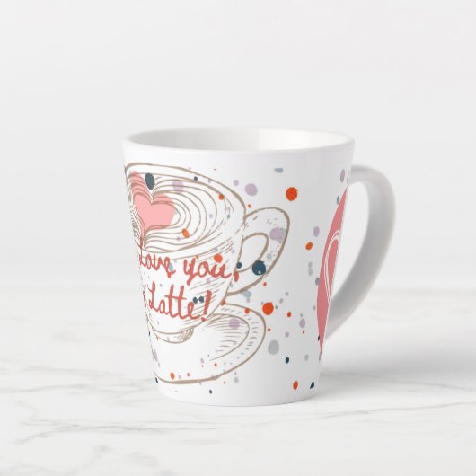 I love you a latte mug latte mug latte mok (Rechterhoek)