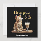 I Love You a Latte: Schattigee Valentijn Koffiewoo Kaart (Voorkant)