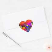 "I Love You" abstract ontwerp Hart Sticker (Envelop)