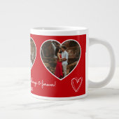 I Love You Always & Forever 3 Heart Photos Grote Koffiekop (Rechts)
