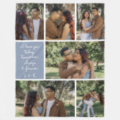 I Love You Always & Forever Modern 6 Photo Collage Fleece Deken (Voorkant)