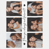 I Love You Always & Forever Modern 6 Photo Collage Fleece Deken (Voorkant)