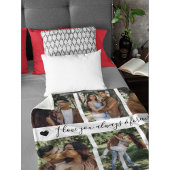 I Love You Always & Forever Modern 6 Photo Collage Fleece Deken