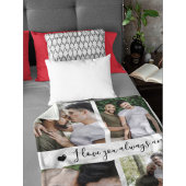 I Love You Always & Forever Modern 6 Photo Collage Fleece Deken