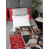 I Love You Always & Forever Modern 6 Photo Collage Fleece Deken