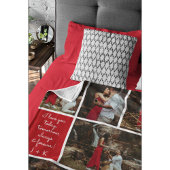 I Love You Always & Forever Modern 6 Photo Collage Fleece Deken