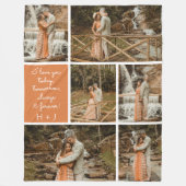 I Love You Always & Forever Modern 6 Photo Collage Fleece Deken (Voorkant)