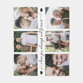 I Love You Always & Forever Modern 6 Photo Collage Fleece Deken (Voorkant)