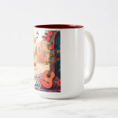 I Love You- Arabisch Valentijn بحبكالبع ر ب ي Tweekleurige Koffiemok (Voorkant rechts)