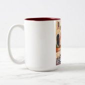 I Love You- Arabisch Valentijn بحبكالبع ر ب ي Tweekleurige Koffiemok (Links)