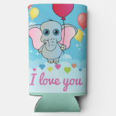 I love You, Baby Elephant Toddler  Seltzer Blikjeskoeler (Achterkant)