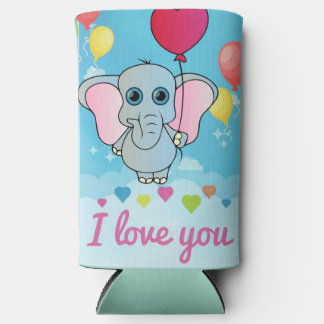 I love You, Baby Elephant Toddler  Seltzer Blikjeskoeler