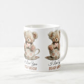 I Love You Beary Much In Cup Postcard Koffiemok (Voorkant rechts)