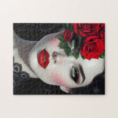 I Love You | Beautiful Woman with Red Rose Legpuzzel (Horizontaal)
