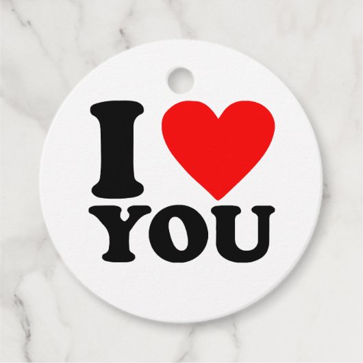 I Love You Bedankjes Labels (Voorkant)