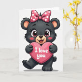I Love You Beerkaart Kaart (Gele Bloem)