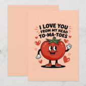 I Love You beroemd gemaakt door My Head Tomatoes S Feestdagenkaart (Voorkant / Achterkant)
