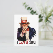 I Love You beroemd gemaakt door Uncle Sam Style Va Feestdagenkaart (Staand voorkant)