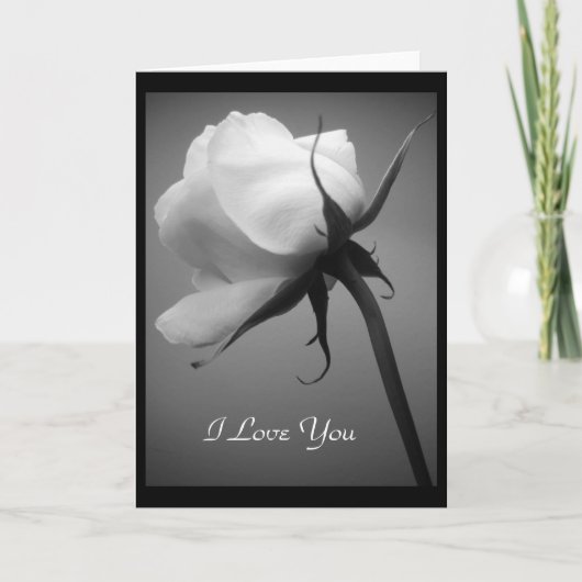 I Love You beroemd gemaakt door White Rose Kaart (Voorkant)