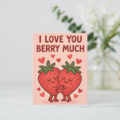 I Love You Berry Much Feestdagenkaart (Staand voorkant)