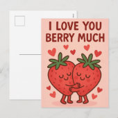 I Love You Berry Much Feestdagenkaart (Voorkant / Achterkant)