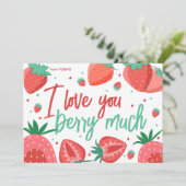 I love you berry Valentine's Day Feestdagenkaart (Staand voorkant)