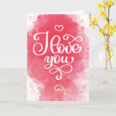 I Love You Blank Valentine’s Day Card Kaart (Gele Bloem)