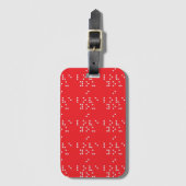 I love you (Braille) Bagagelabel (Voorkant (verticaal))