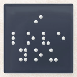 I love you (Braille) Glazen Onderzetter
