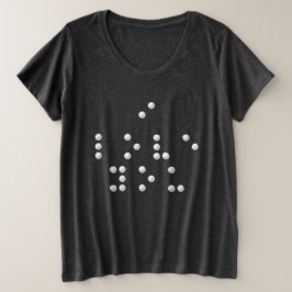 I love you (Braille) Grote Maat T-shirt