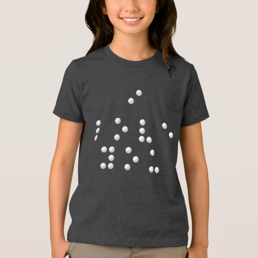 I love you (Braille) Tri-Blend Shirt (Voorkant)