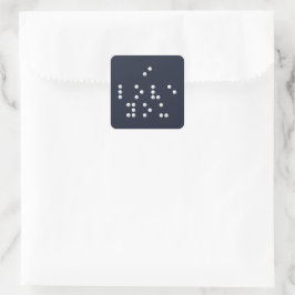 I love you (Braille) Vierkante Sticker