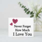 I Love You Briefkaart (Staand voorkant)