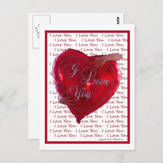 I Love You Briefkaart (Voorkant / Achterkant)