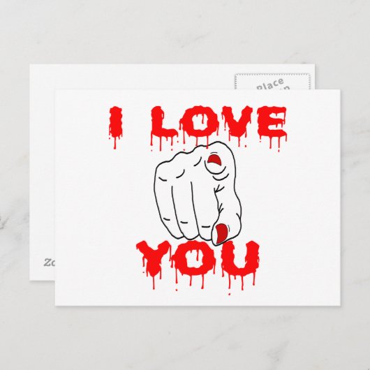 I Love You Briefkaart (Voorkant / Achterkant)