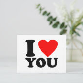 I Love You Briefkaart (Staand voorkant)