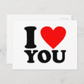 I Love You Briefkaart (Voorkant / Achterkant)