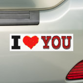 I Love You Bumpersticker (Op auto)