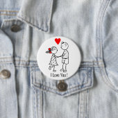 I Love You Button met Schattige paar - (In situ)