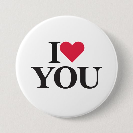 I Love You Button Pin – Romantisch cadeau, Schatti (Voorkant)