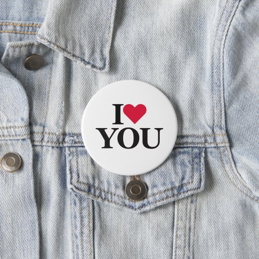 I Love You Button Pin – Romantisch cadeau, Schatti (In situ)