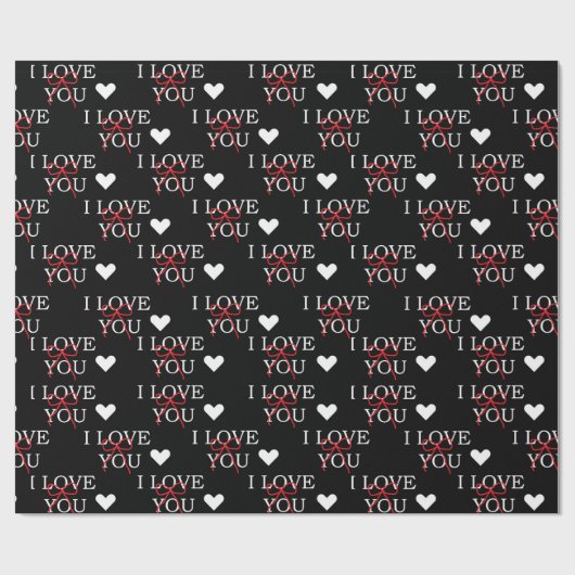 I Love You  Cadeaupapier (Vlak)