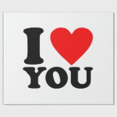 I Love You Cadeaupapier (Vlak)