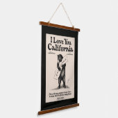 I Love You California Bear Hangend Wandkleed (Gebogen)