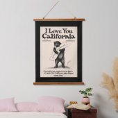 I Love You California Bear Hangend Wandkleed (Slaapkamer)