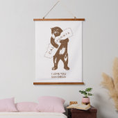 I love you California Bear Map Custom City Hangend Wandkleed (Slaapkamer)