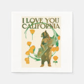 I Love You California Beer cocktailparty servetten (Voorkant)