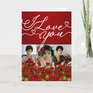 I Love You Calligrafie Foto Kaart