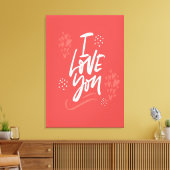 I Love You Canvas Afdruk (Insitu (Woonkamer))
